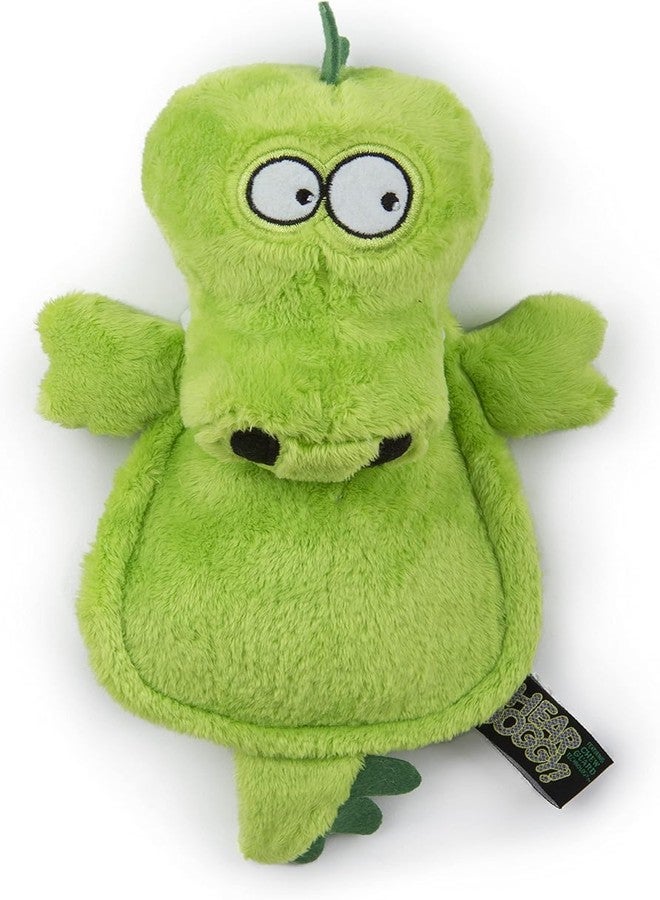Nutra Pet Hear Doggy Flattie Gator Plush Dog Toy - Silent Squeaker, Durable & Soft Chew Toy for Dogs | Interactive, No-Stuffing Design | Ideal for All Breeds - Image 1